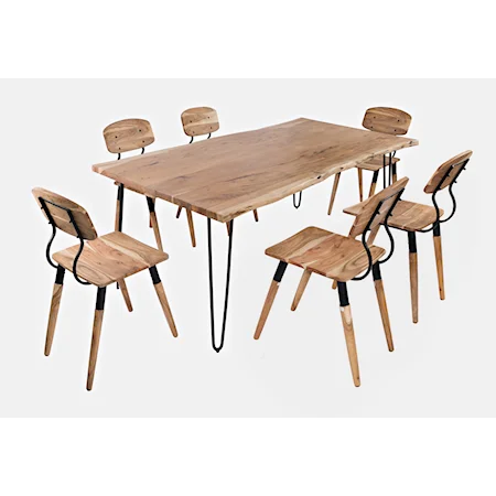 79" Dining Table with 6 Chairs